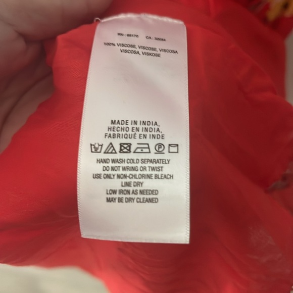 Anthropologie 47 of 52 Conversations Floral Dress  Size 6 Red Ruffle - Picture 9 of 9